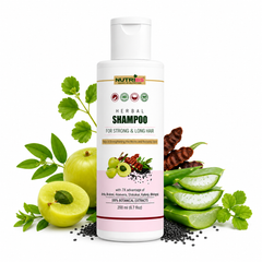 NutriBS Herbal Shampoo for Strong & Long Hair | 100% Botanical Extracts | 200ml