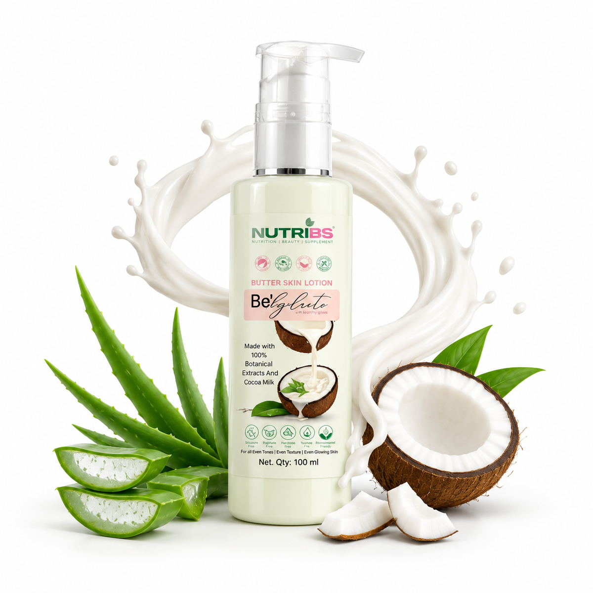 NutriBS Butter Skin Lotion – Deep Moisturizing Body Lotion with Cocoa & Coconut Milk | 100ml