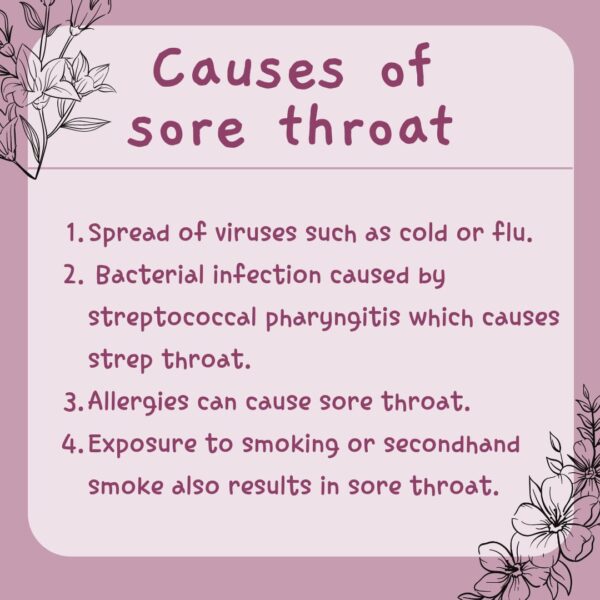 Causes of sore throat
