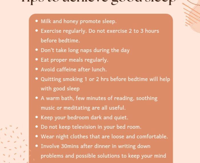 Sleep and diet 