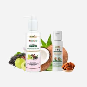 Herbal shampoo (200ml) and Hair serum (25ml) combo